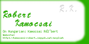 robert kamocsai business card